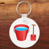 Porte-clés Seau rouge et pique (Recto)
