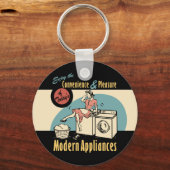 Porte-clés Sèche-laveuse Rétro-ménagère (Recto)