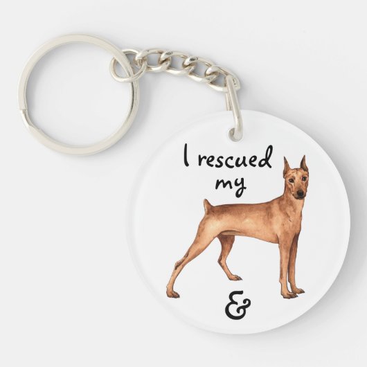 Porte-clés Secourir allemand Pinscher (Devant)