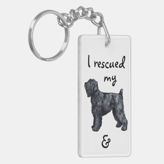 Porte-clés Secourir Black Russian Terrier (Devant gauche)