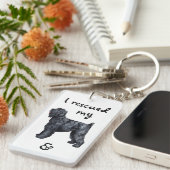 Porte-clés Secourir Black Russian Terrier (Devant droit)