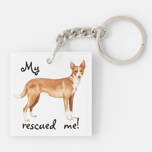 Porte-clés Secourir Podengo portugais (Dos)