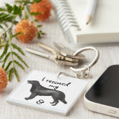 Porte-clés Secourir Retriever à revêtement plat (Devant Droit)