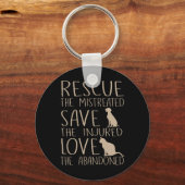 Porte-clés Secourir Sauver l'amour - mignon animal Secourir c (Recto)
