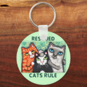 Porte-clés Secouru / Hébergement Chat (Recto)