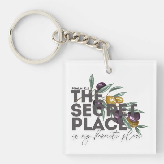Porte-clés Secret Place Psalm 91 Christian T-Shirt (Devant)