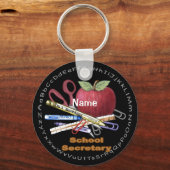 Porte-clés Secrétaire d'école porte - clé (Recto)