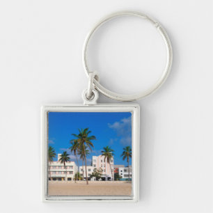 Porte-clés Secteur d'art déco de plage du sud Miami