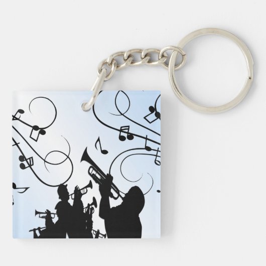 Porte-clés Section de trompette Musique bleue (Dos)