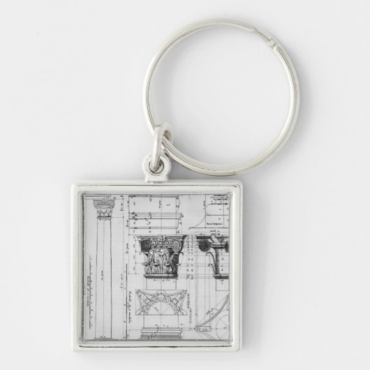 Porte-clés Section et altitude d'une colonne composée (Devant)