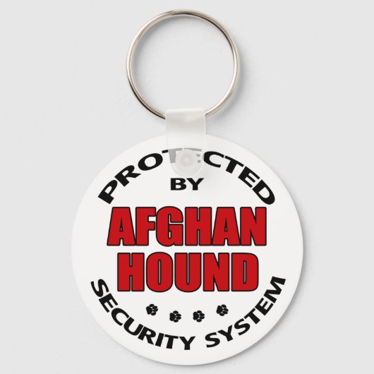 Porte-clés Sécurité hound afghane (Recto)