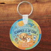 Porte-clés Sécurité QR Code Animaux (Recto)