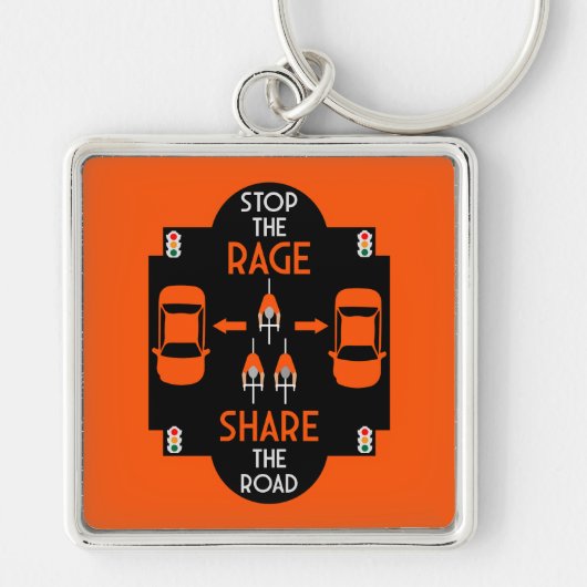 Porte-clés Sécurité Routière à Vélo (Devant)