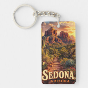 Porte-clés Sedona Arizona Coucher de soleil Roche rouge Déser
