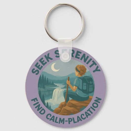 Porte-clés Seek Serenity – Find Calm-Placation Keychain (Recto)