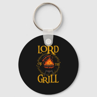 Porte-clés Seigneur du grill bbq papa nerd papa drôle