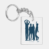 Porte-clés Seinfeld | Graphique de silhouette de groupe (Devant gauche)