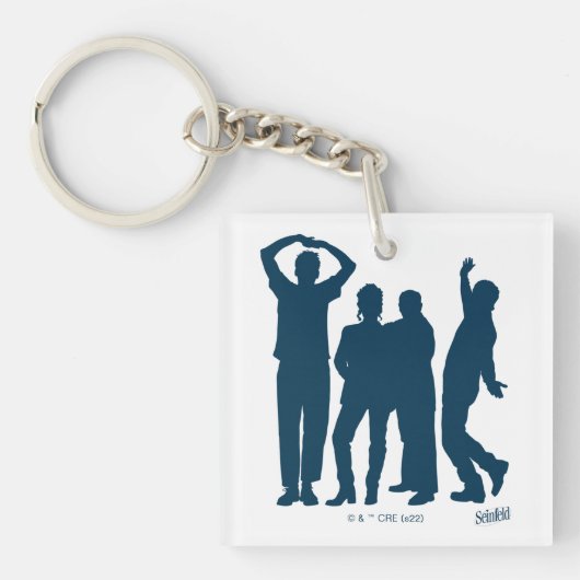 Porte-clés Seinfeld | Graphique de silhouette de groupe (Devant)