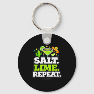 Porte-clés Sel lime répète margarita boisson party dicton