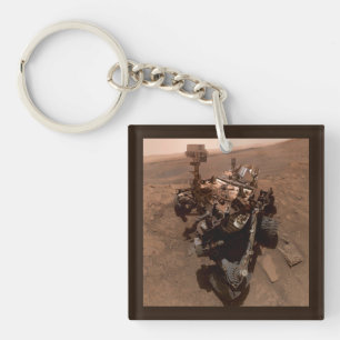 Porte-clés Selfie de Mars Curiosity paysage martien rouge