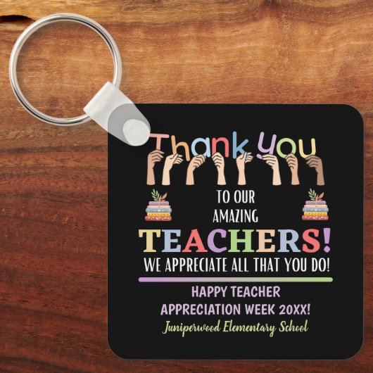 Porte-clés Semaine d'appréciation de l'enseignant (Recto)