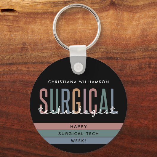 Porte-clés Semaine ou technologie de technologue chirurgical  (Recto)