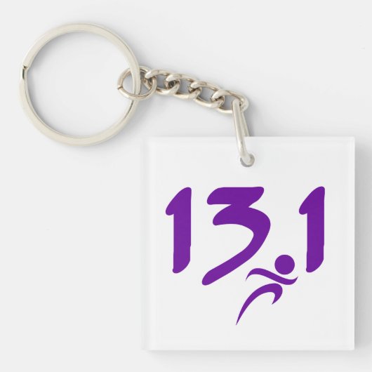 Porte-clés Semi-marathon 13,1 de pourpre (Devant)