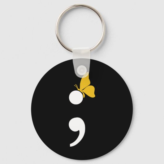 Porte-clés Semicolon Butterfly Suicide Prévention de la dépre (Recto)