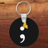 Porte-clés Semicolon Butterfly Suicide Prévention de la dépre (Verso)