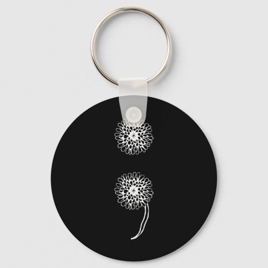 Porte-clés Semicolon Dandelion Prévention du suicide Sensibil (Recto)