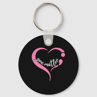 Porte-clés Semicolon de la jeunesse Santé mentale et suicide 