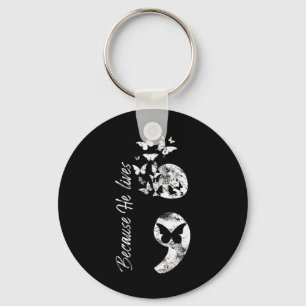 Porte-clés Semicolon de sensibilisation à la prévention du su
