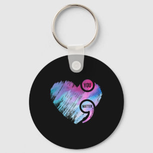 Porte-clés Semicolon du coeur Projet de prévention du suicide