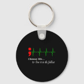 Porte-clés Semicolon EKG Prévention du suicide (Verso)
