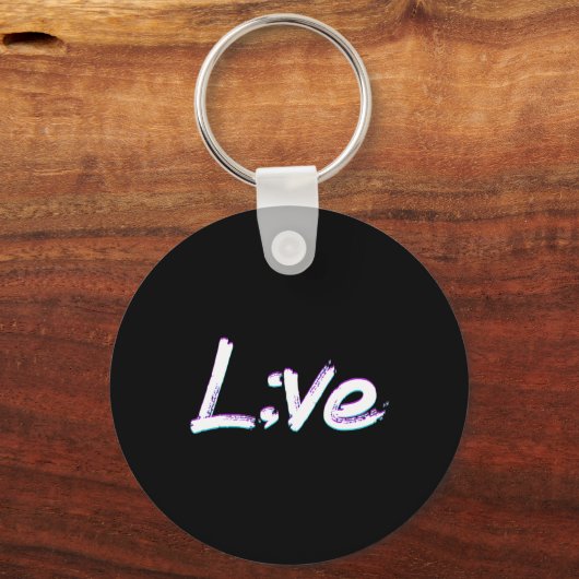 Porte-clés Semicolon en direct Sensibilisation à la préventio (Recto)