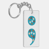 Porte-clés Semicolon Floral Séjour double face (Devant gauche)