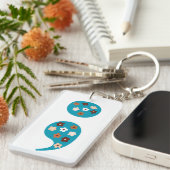 Porte-clés Semicolon Floral Séjour double face (Devant droit)