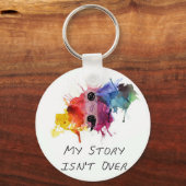 Porte-clés Semicolon - Mon histoire est terminée (Recto)