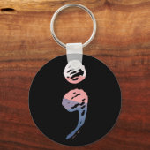 Porte-clés Semicolon - Questions de santé mentale (Recto)