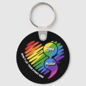 Porte-clés Semikolon LGBTQ Prévention du suicide Santé mental (Recto)