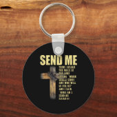 Porte-clés Send Me Isaiah 6_8 Christian Here Am I Send Me (Recto)