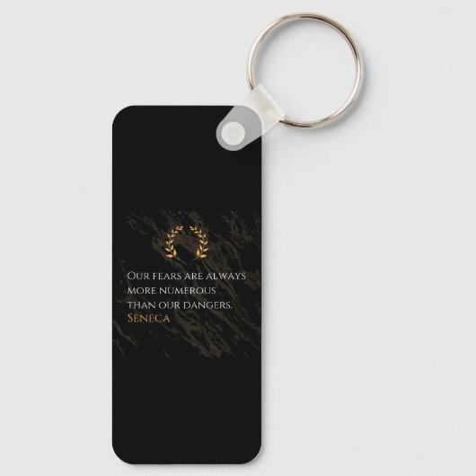 Porte-clés Seneca's Insight: Fears Compared to Real Dangers (Verso)