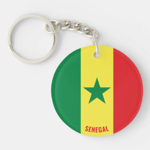 Porte-clés Sénégal Drapeau charmant patriotique