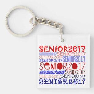 Porte-clés Senior 2017 Porte - clé double face/personnalisati