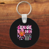 Porte-clés Senior 2026 class of 2026 basketball coquette bow (Recto)