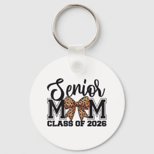 Porte-clés Senior Mom Cl Of 2026 Graduation Leopard Coquette