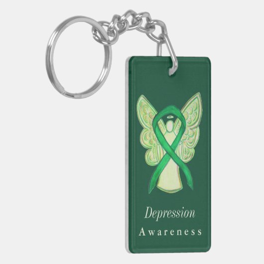 Porte-clés Sensibilisation à la dépression Ruban Angel Porte (Devant gauche)