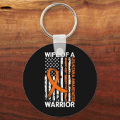 Porte-clés Sensibilisation À La Leucémie États-Unis Drapeau A (Recto)