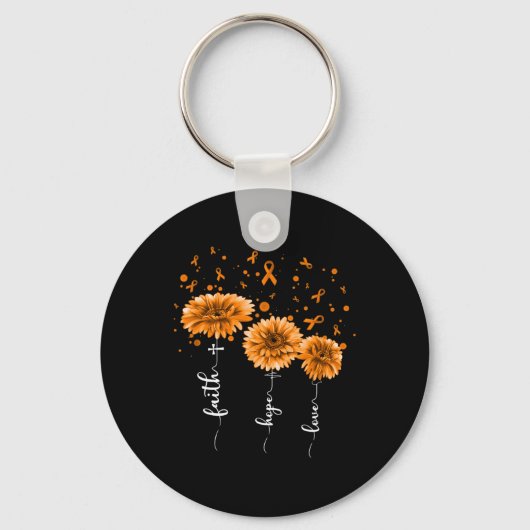 Porte-clés Sensibilisation à la leucémie orangée (Recto)