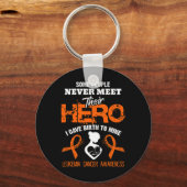 Porte-clés Sensibilisation à la leucémie Rencontrez mon héros (Recto)